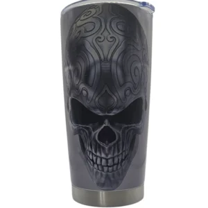 Silver Hellraiser Skull Tumbler