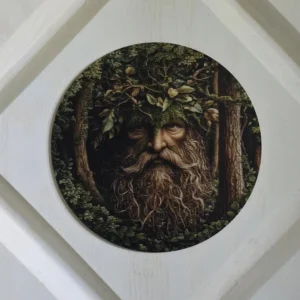 Father Of The Woods 8" Round Wood Wall Decore