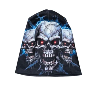 Red Eye Skull Trio Beanie