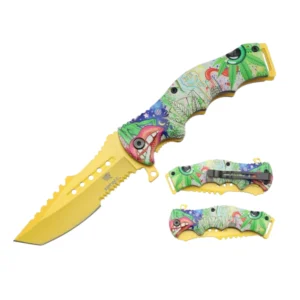 Lips & Leaves Folding Pocket Knife