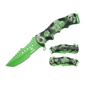 Green Poker Folding Pocket Knife