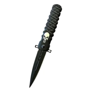Iconic Silver Skull Folding Pocke Knife