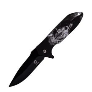 Howling Wolf Folding Pocket Knife