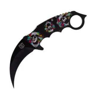 Skull Prism Holo Folding Grip Knife