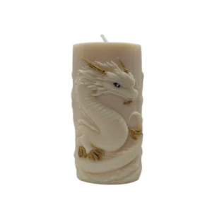 Golden Dragon Soywax Pillar Candle