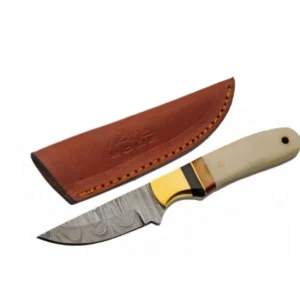 7" True Damascus (256 Layer) Knife w/ Cow Bone Handle