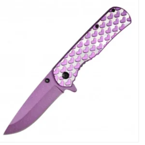 Beautiful Purple Heart Protector Folding Knife/ BSB Limited Quantity