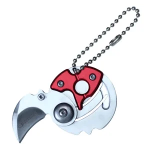 Red Coin Knife Keychain