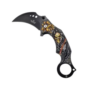 Skull Design Folding Karambit (Snake Eye)
