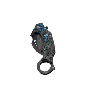 Skull Design Folding Karambit