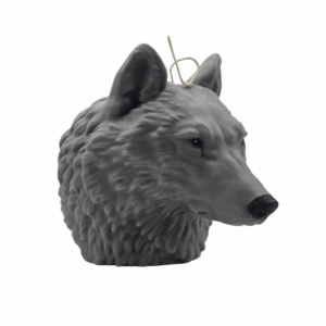 Large Wolf Head Soy Wax Candle