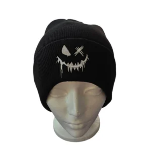 Jagged Teeth Unisex Embroidered Beanie Hat