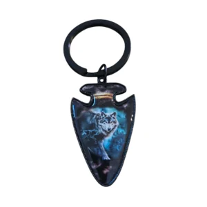 Blue Wolf Tooth Keychain