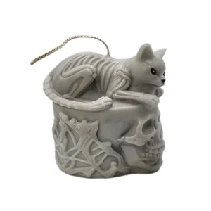 Gothic Cat & Skull 3D Soywax Candle