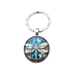 Blue Dragonfly Keychain