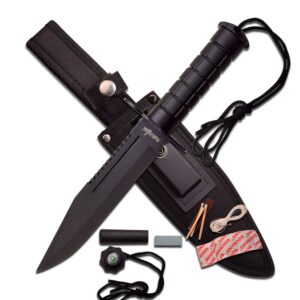 Black Survival Fixed Blade Knife / SURVIVOR
