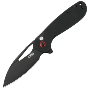 Black Lago Flipper Button Lock Knife / CJRB