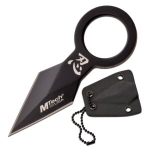 Black Fixed Blade Neck Knife / MTECH USA