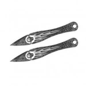 6.5" Screaming Skull 2 Pc Throwing Knife set