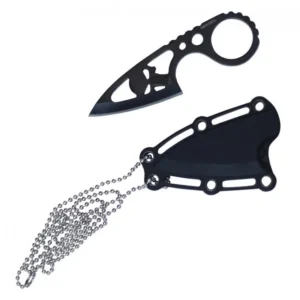 Black Skull Neck Knife